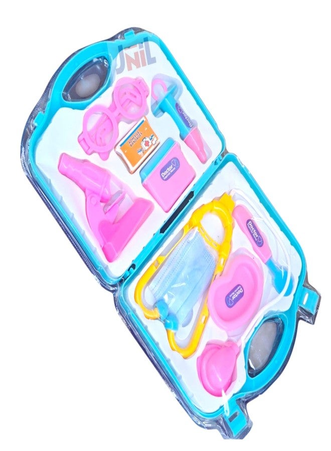 JNiL Doctor Play Set with Foldable Suitcase, Compact Medical Accessories Pretend Play-Multicolor - Image 1